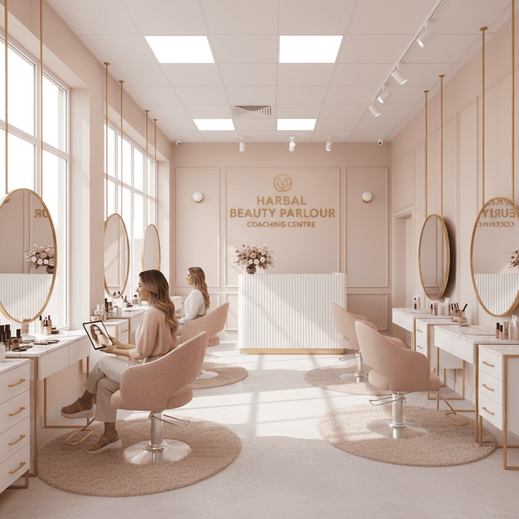 Harbal Beauty Parlour and Coaching Centre का सैलून इंटीरियर